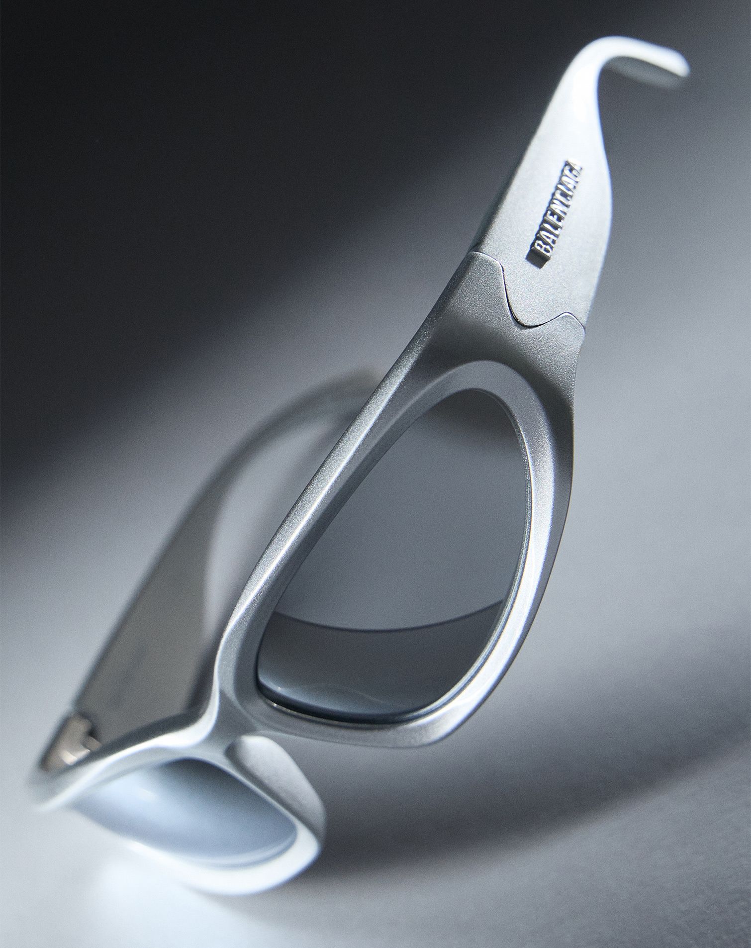 Silver Grey Balenciaga Sunglasses