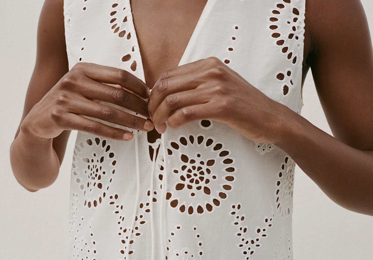 White organic cotton dress