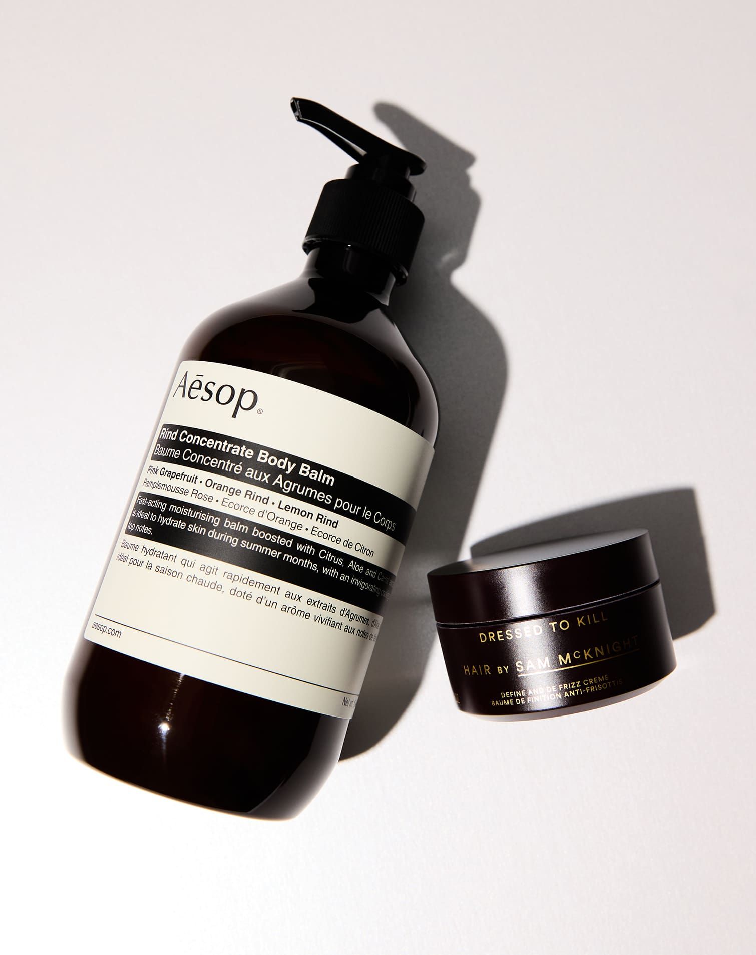 Aesop Rind Concentrate Body Balm and Define & De-frizz Creme from Hair by Sam McKnight