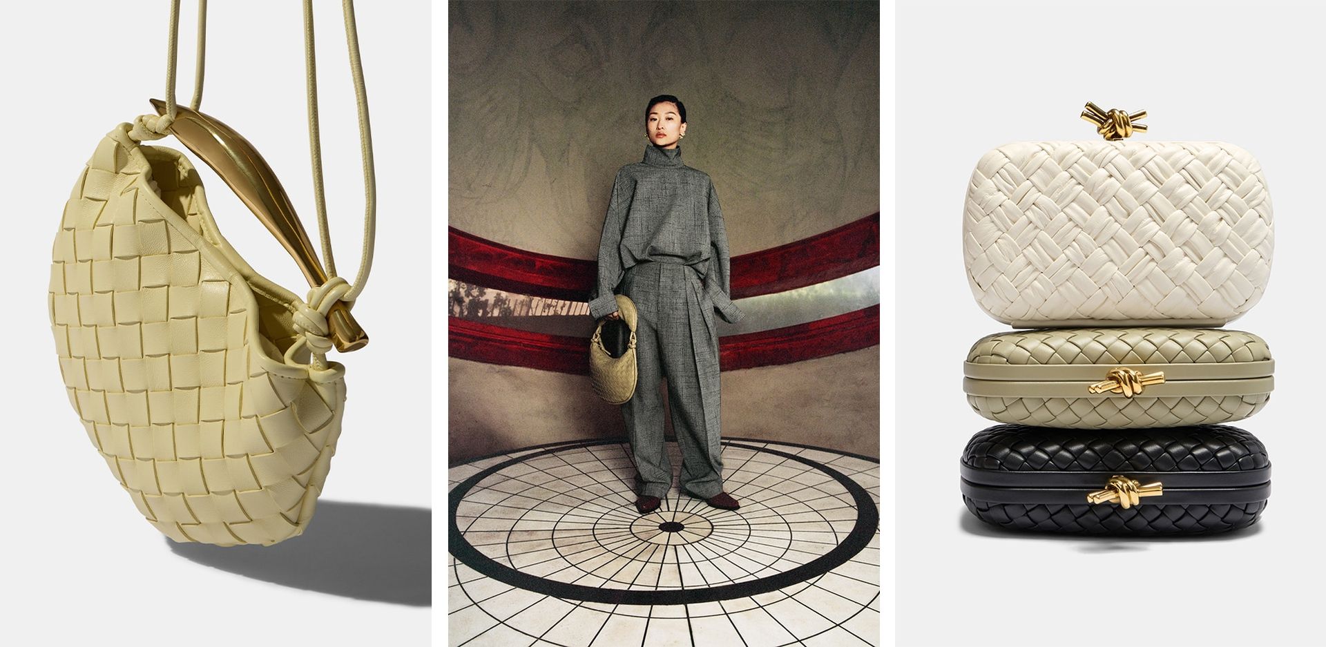 Images of Bottega Veneta bags: sardine, jodie e pochette knot