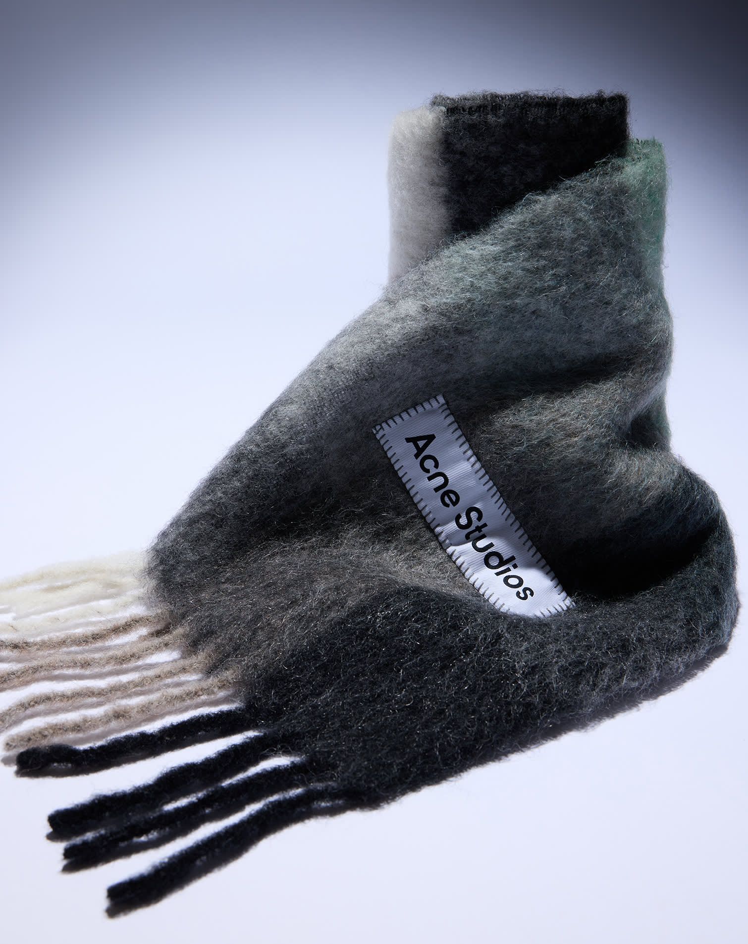 Wool Acne Studios scarf with fringe for Men Christmas gift