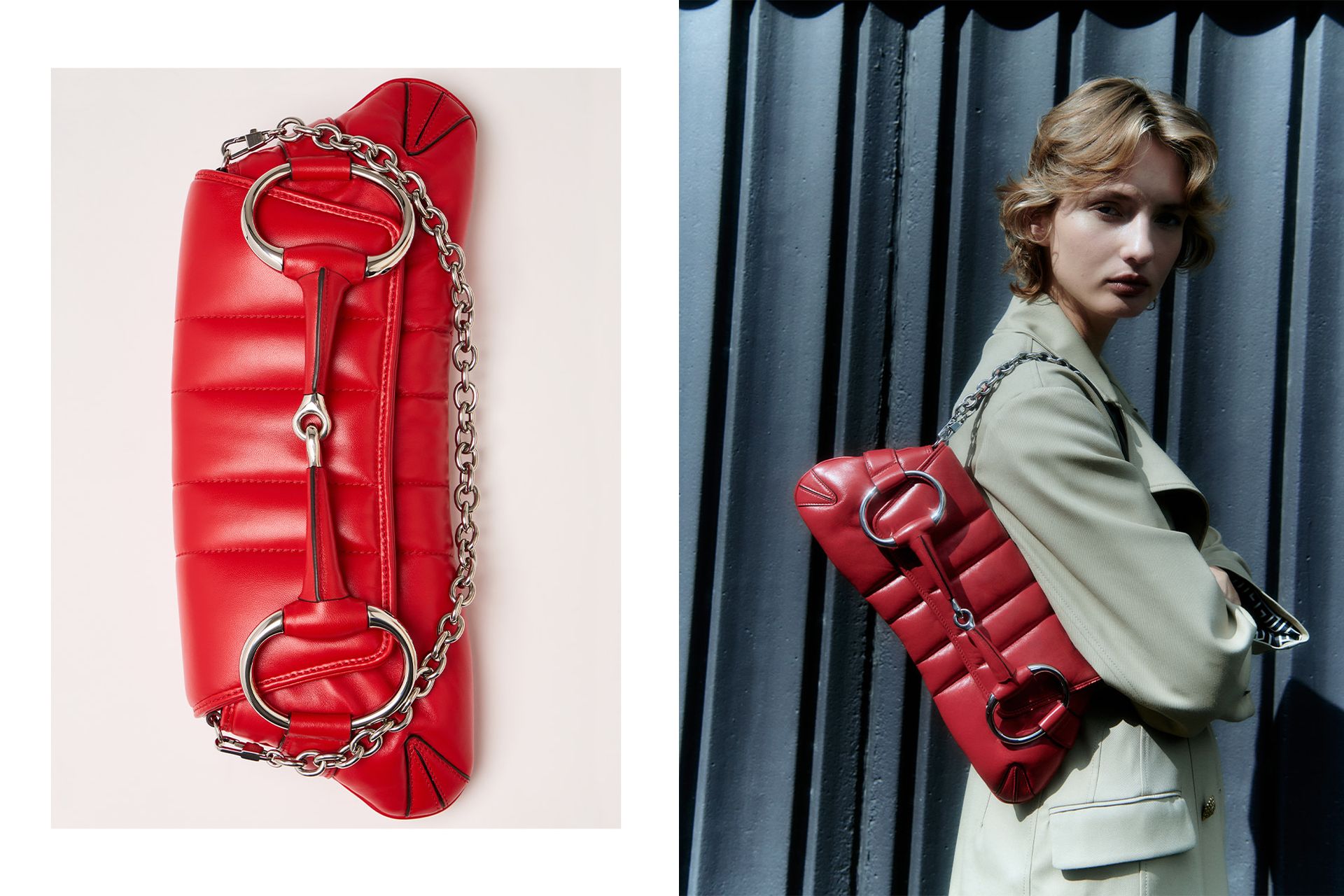 Medium Gucci Horsebit Chain leather bag