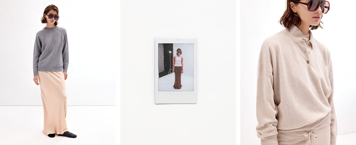 Annagreta knitwear and silk dress