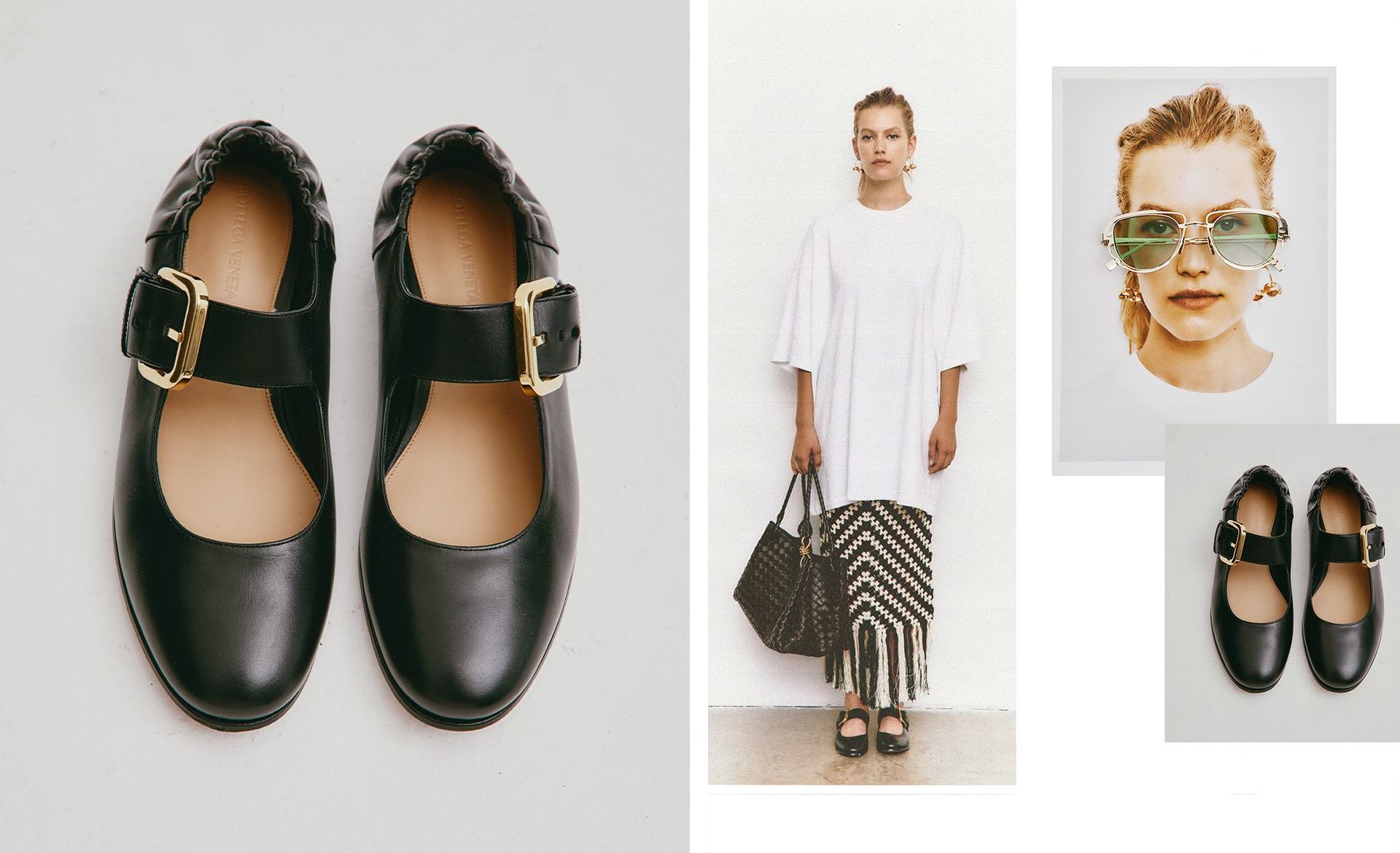 LIÉ STUDIO The Emma cuff bracelet, Proenza Schouler 10mm Glove leather mary jane flats, Ferragamo Asymmetric cotton blend jersey top, The Row Bartelle satin long skirt, Khaite Simona smooth leather shoulder bag
