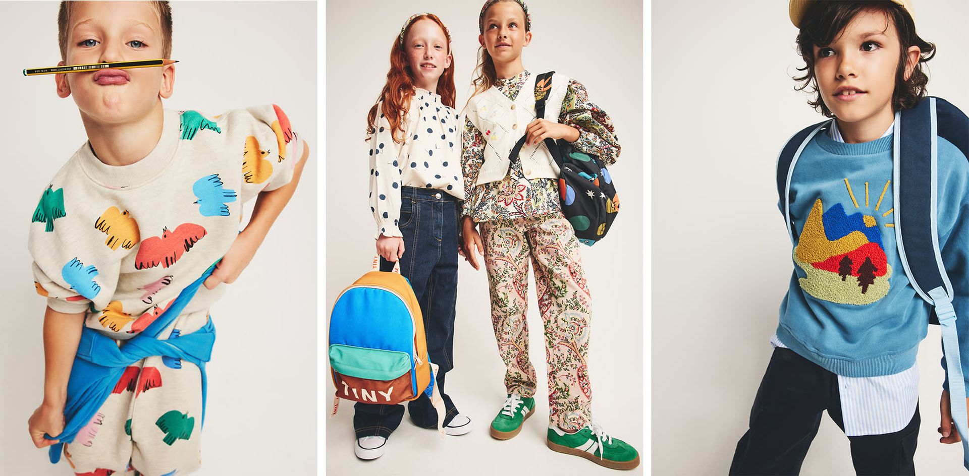 Jellymallow printed cotton crewneck sweatshirt, Kellymallow printed cotton crewneck sweatshirt, Jellymallow printed cotton sweatpants, Bonpoint printed cotton poplin dress, Etro stretch cotton jeans, Converse printed cotton canvas sneakers, Tiny Cottons printed canvas backpack, Etro printed cotton poplin shirt, Bonpoint embroidered cotton blend kit cardigan, Etro printed stretch cotton pants, MSGM suede lace-up sneakers, Etro printed cotton blend headband, Stella McCartney Kids printed poly backpack, Versace embroidered logo cotton poplin shirt, Louise Misha organic cotton crewneck sweatshirt, Versace cotton gabardine cargo pants, Adidas originals logo print recycled poly backpack, Mini Rodini organic cotton baseball hat