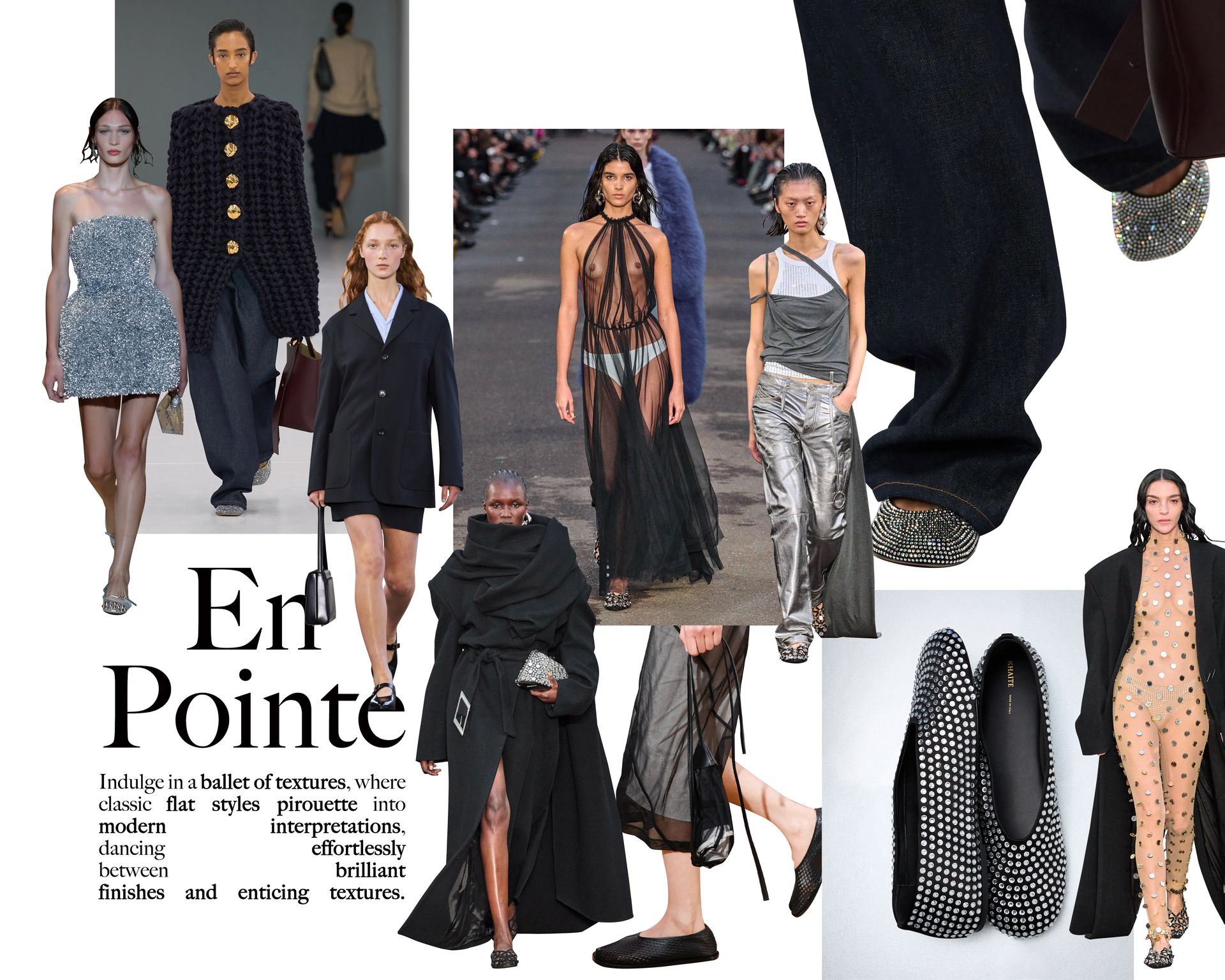Women on Runways with Flats