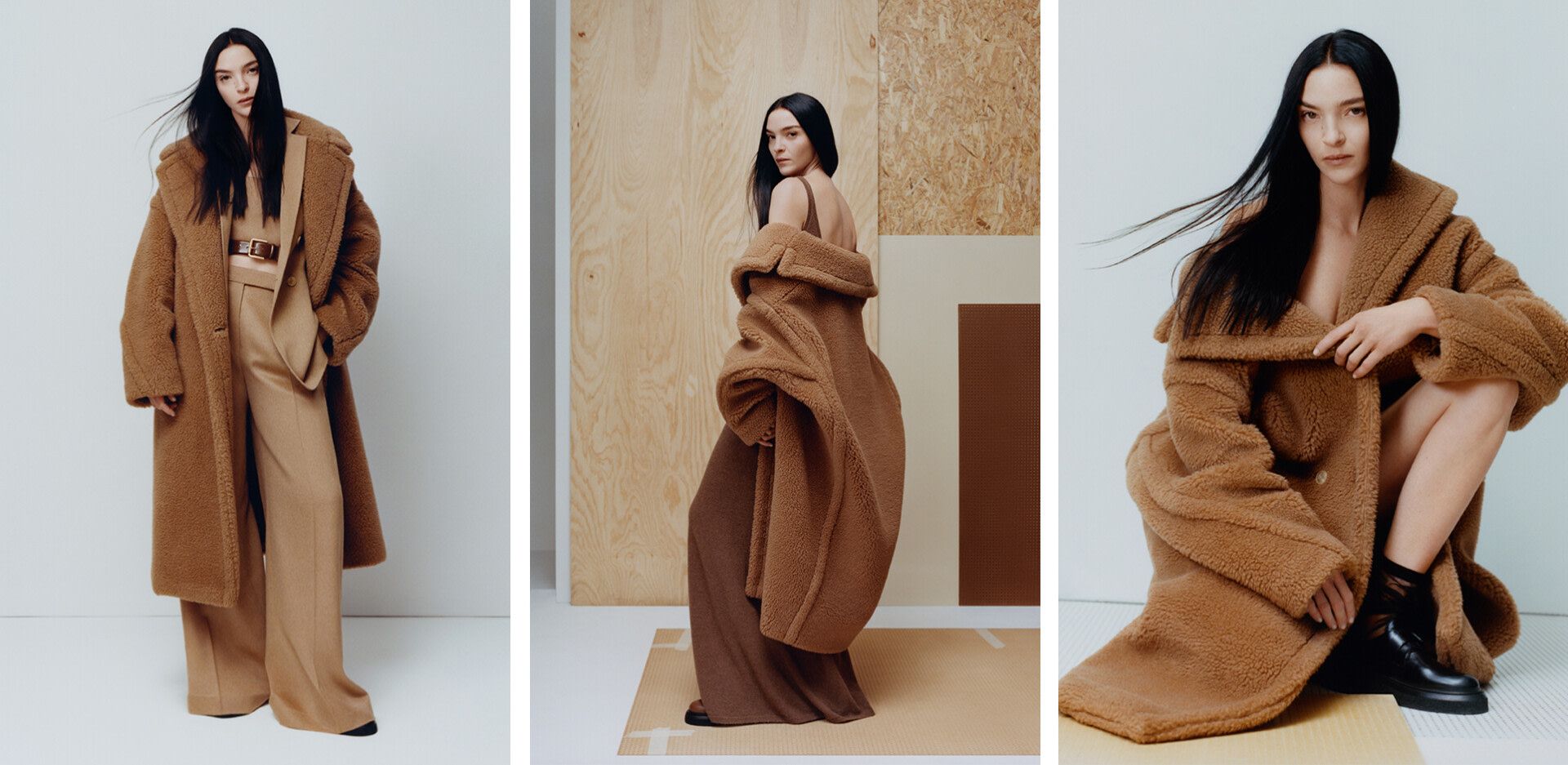 Mariacarla Boscono wearing Teddy Coat