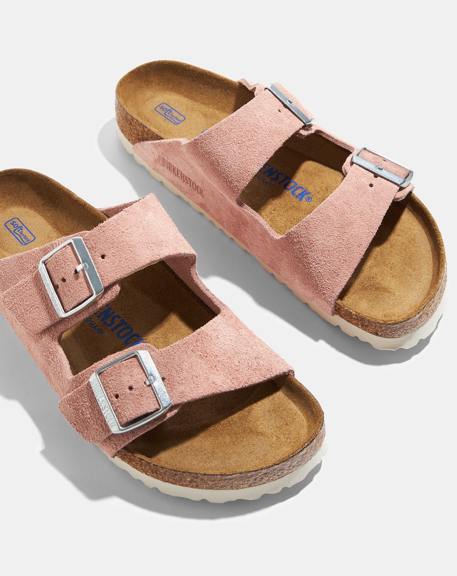 Arizona pink suede leather Birkenstock sandals